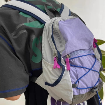 Qfdian Patchwork Contrast Color Fashion Backpacks Trendy All Match Travel Casual Backpack 2025 New Women Sweet Y2k Aesthetic Schoolbags